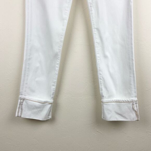 AG ‘The Stevie Cuff’ Slim Straight Cuffed Pant - White - Picture 5 of 8